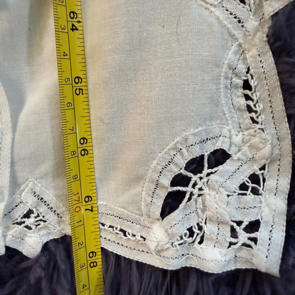 White Cotton‎ Lace Trim Table Runner Set of 3 SB99057W 100% Cotton